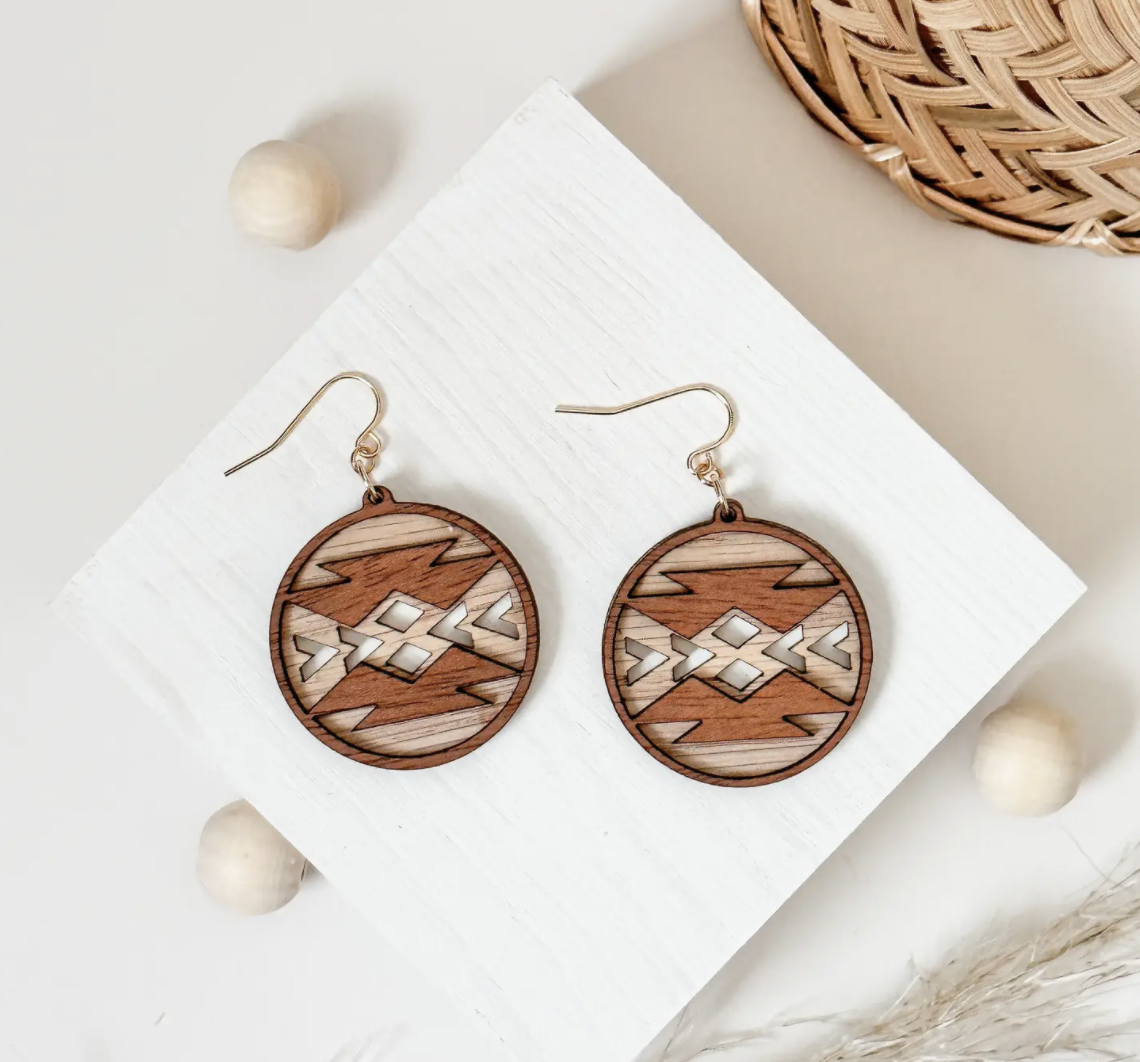 Earrings made hot sale of wood